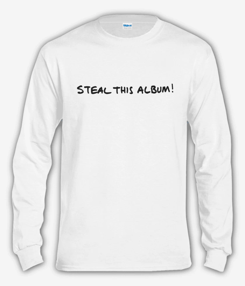 Polera manga larga Blanco de System of a Down Steal 2