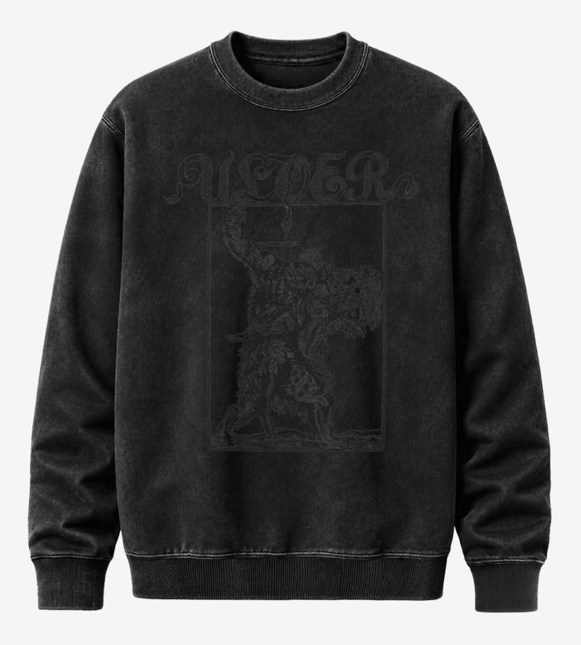 Poleron Polo Acid Wash Negro de Ulver Vargnatt v1