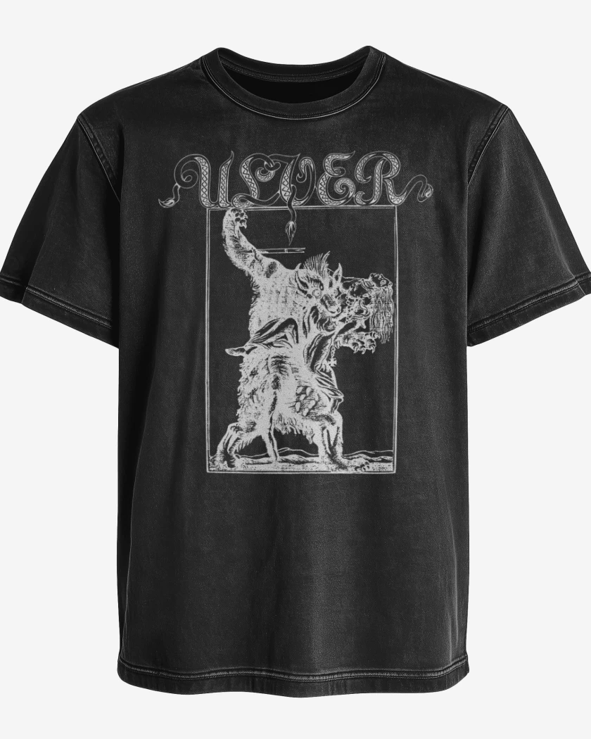 Polera desgastada Negro de Ulver Vargnatt v2