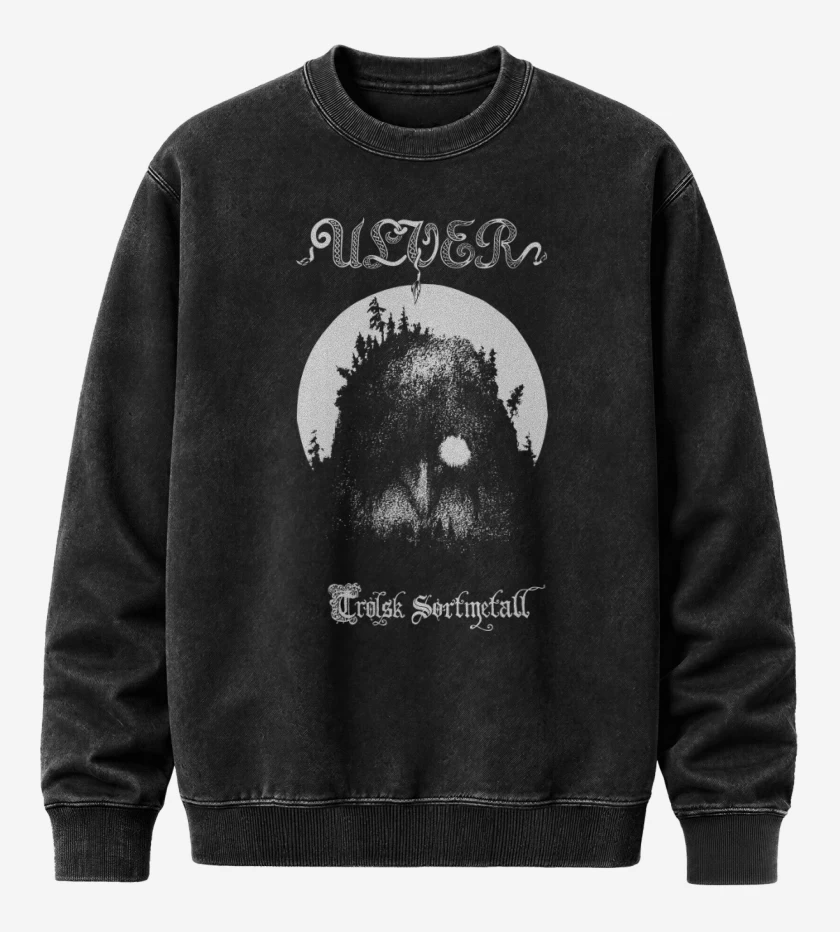 Poleron Polo Acid Wash Negro de Ulver Trolsk Sortmetall