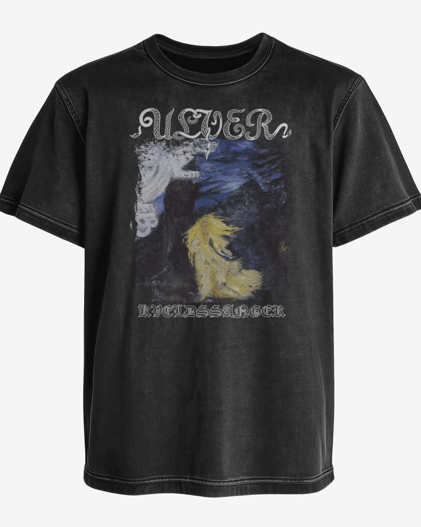 Polera desgastada Negro de Ulver Kveldssanger