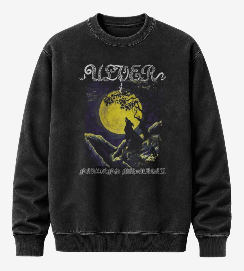 Poleron Polo Acid Wash Negro de Ulver Nattens Madrigal