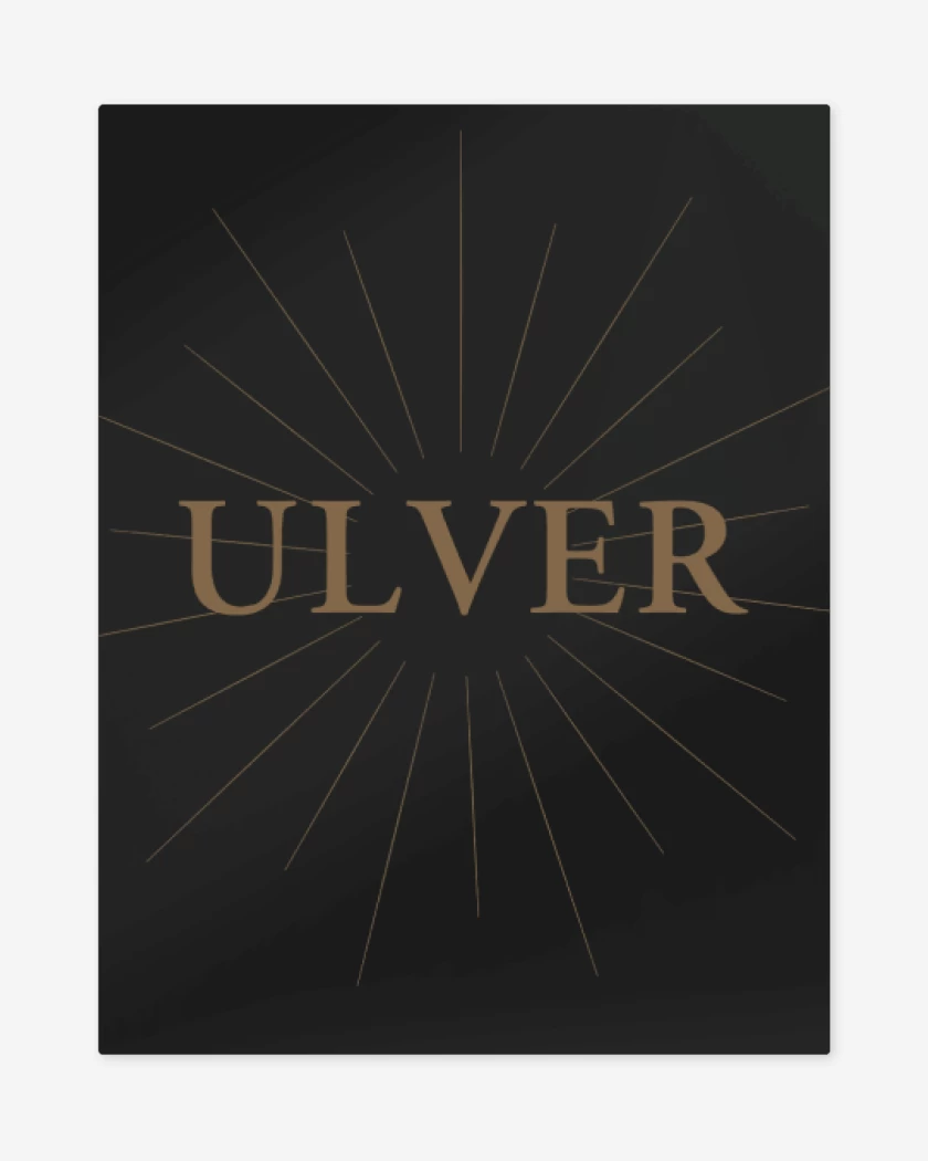 Print metalico Negro de ULVER Logo