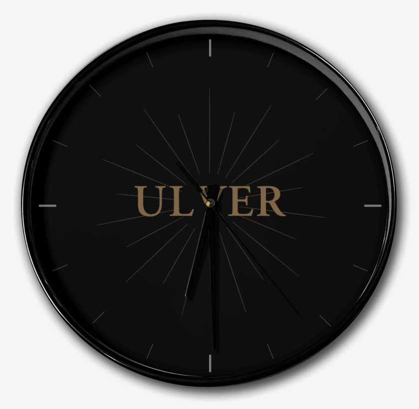 Reloj Negro de ULVER Logo