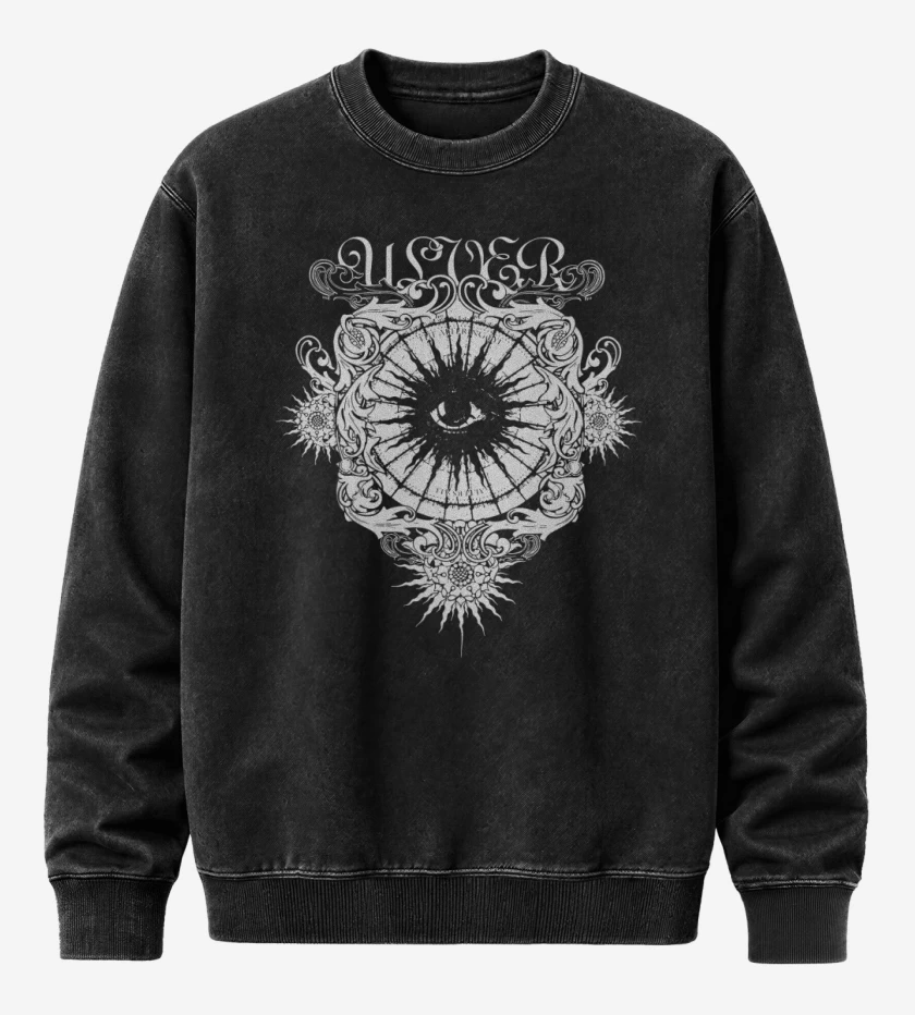 Poleron Polo Acid Wash Negro de Ulver Valnoir