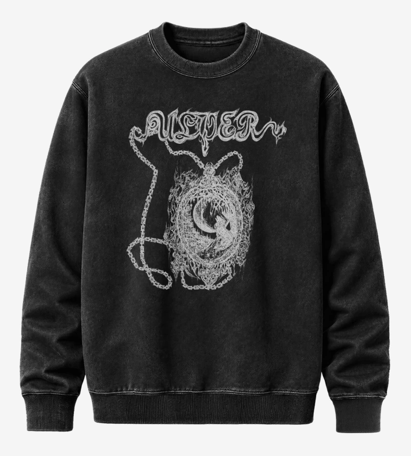 Poleron Polo Acid Wash Negro de Ulver Black Nattens