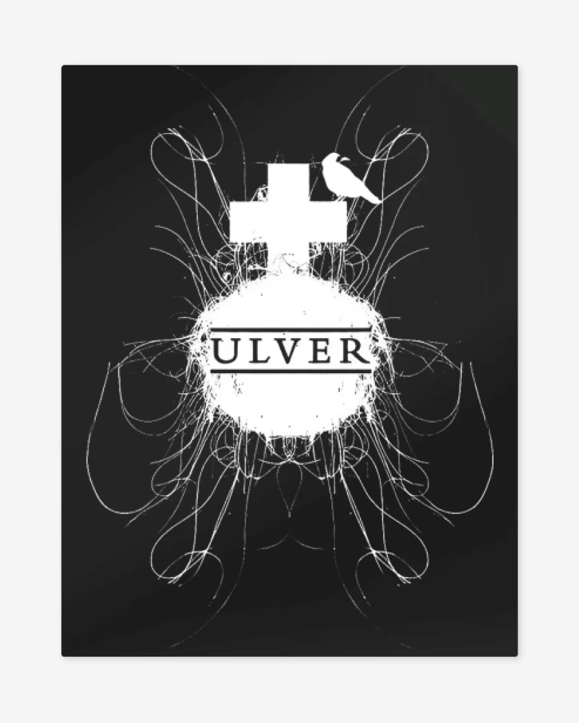 Print metalico Negro de Ulver Logo 2