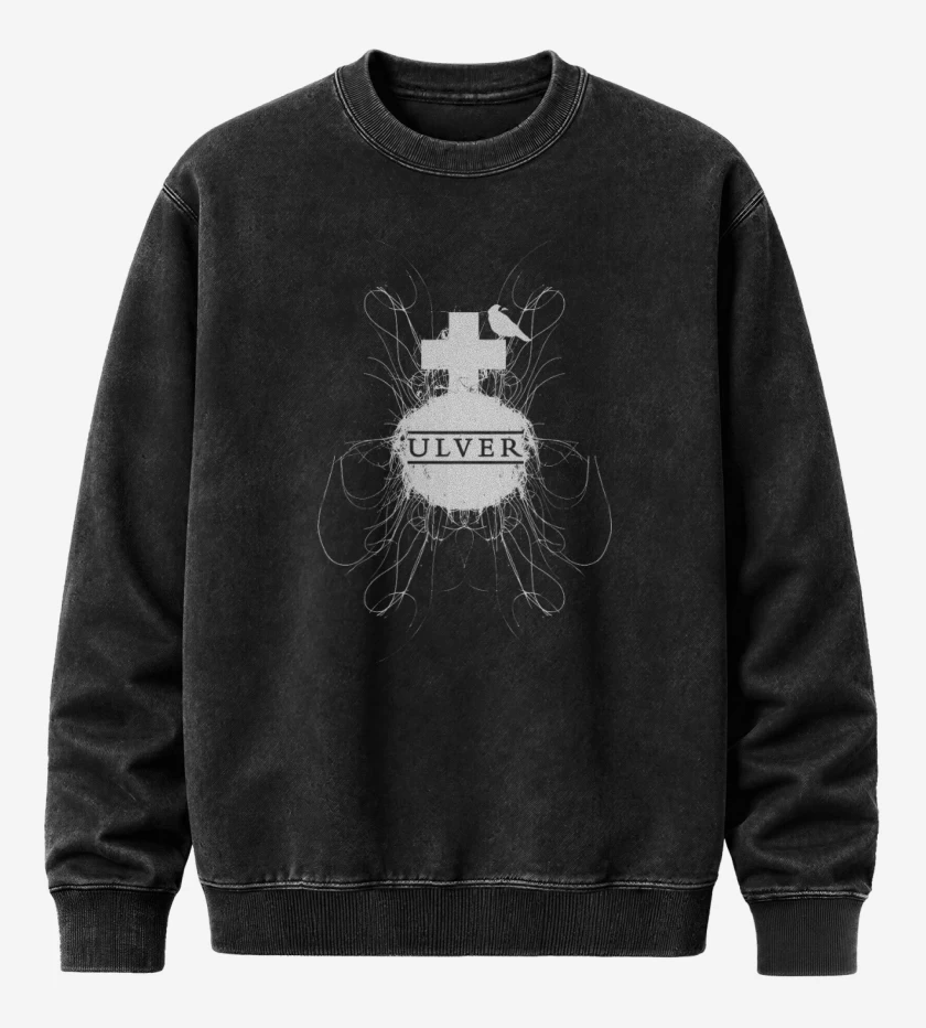 Poleron Polo Acid Wash Negro de Ulver Logo 2
