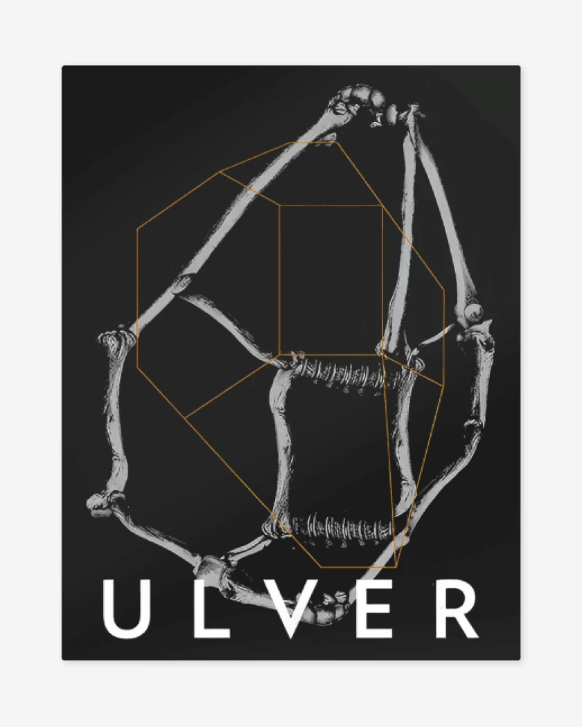 Print metalico Negro de Ulver Bones
