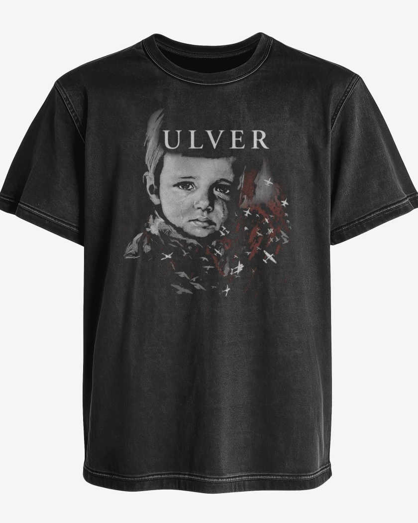 Polera desgastada Negro de Ulver Kid