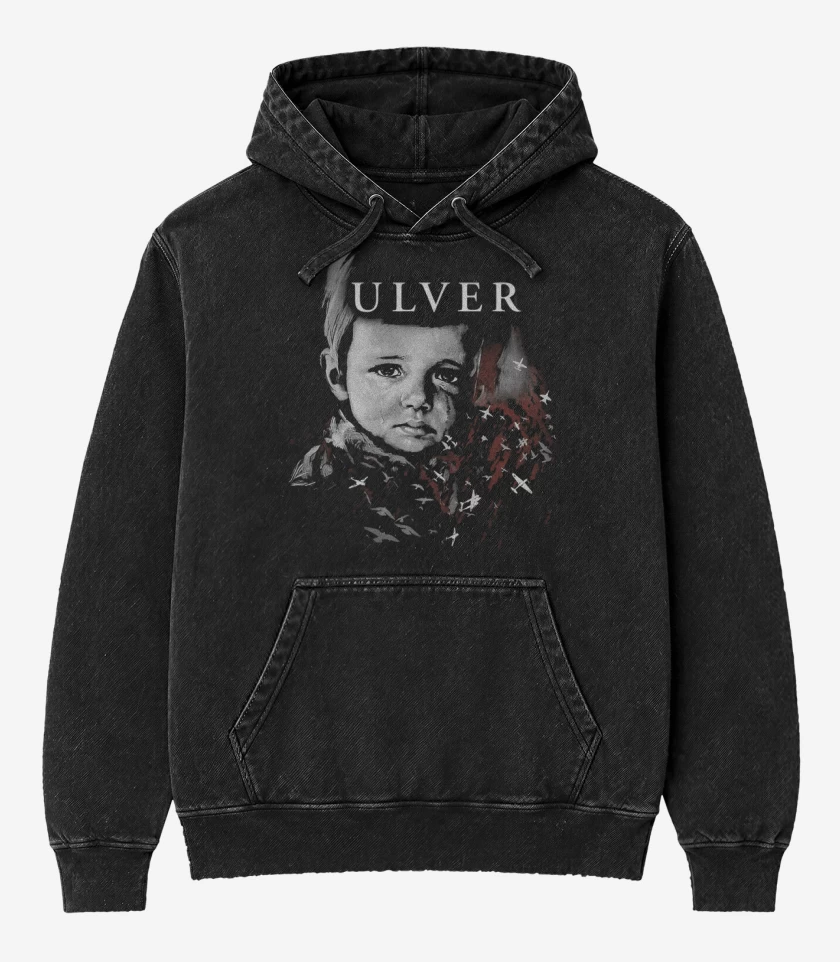 Poleron Canguro Acid Wash Negro de Ulver Kid