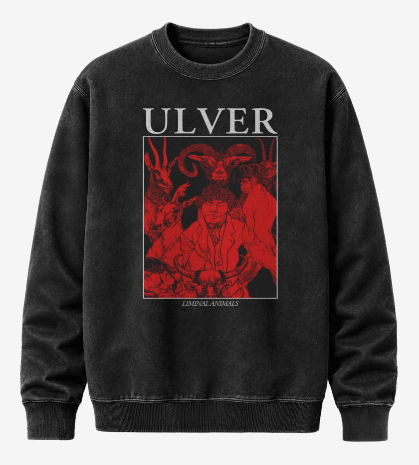 Poleron Polo Acid Wash Negro de Ulver Liminal Animals
