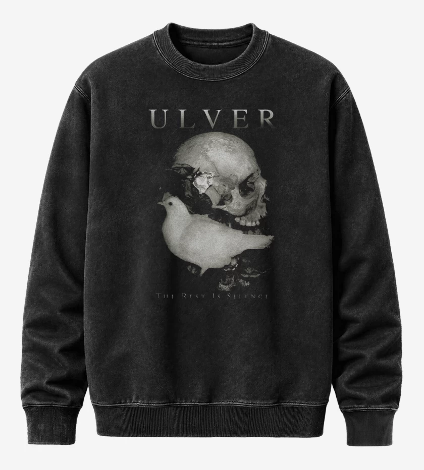 Poleron Polo Acid Wash Negro de Ulver The Rest is Silence