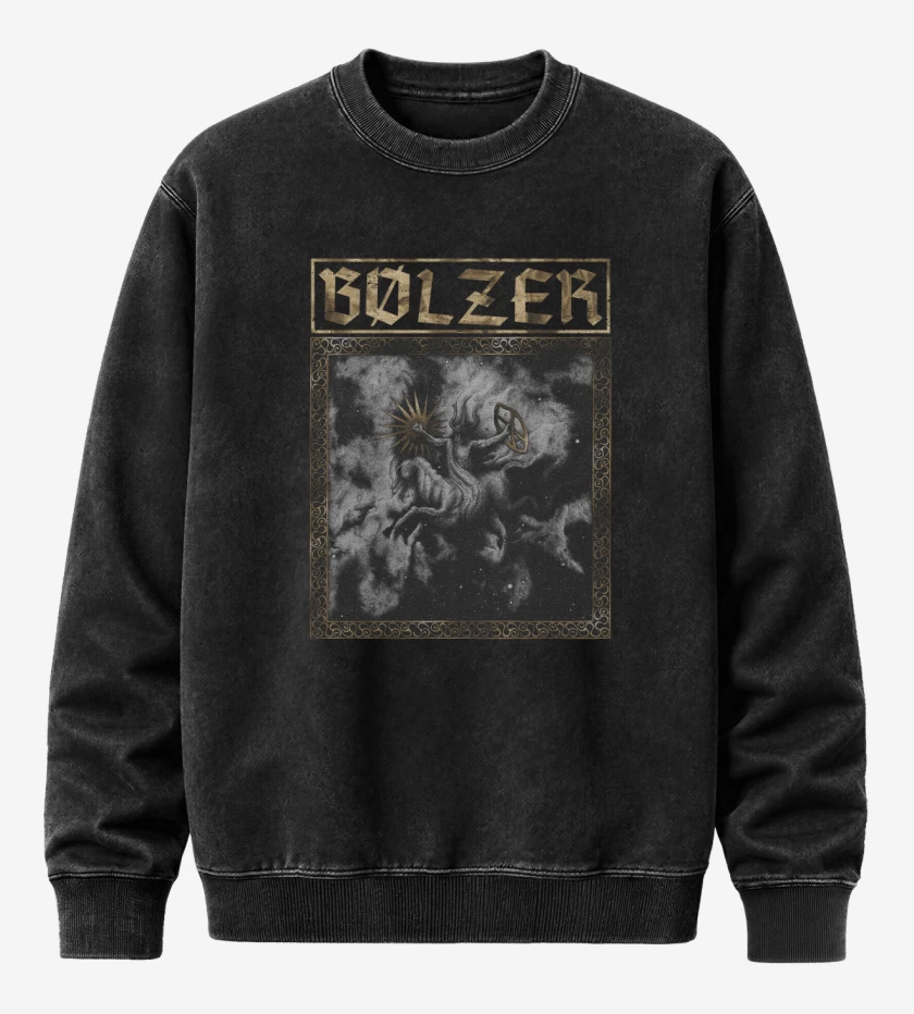 Poleron Polo Acid Wash Negro de Bolzer Aura