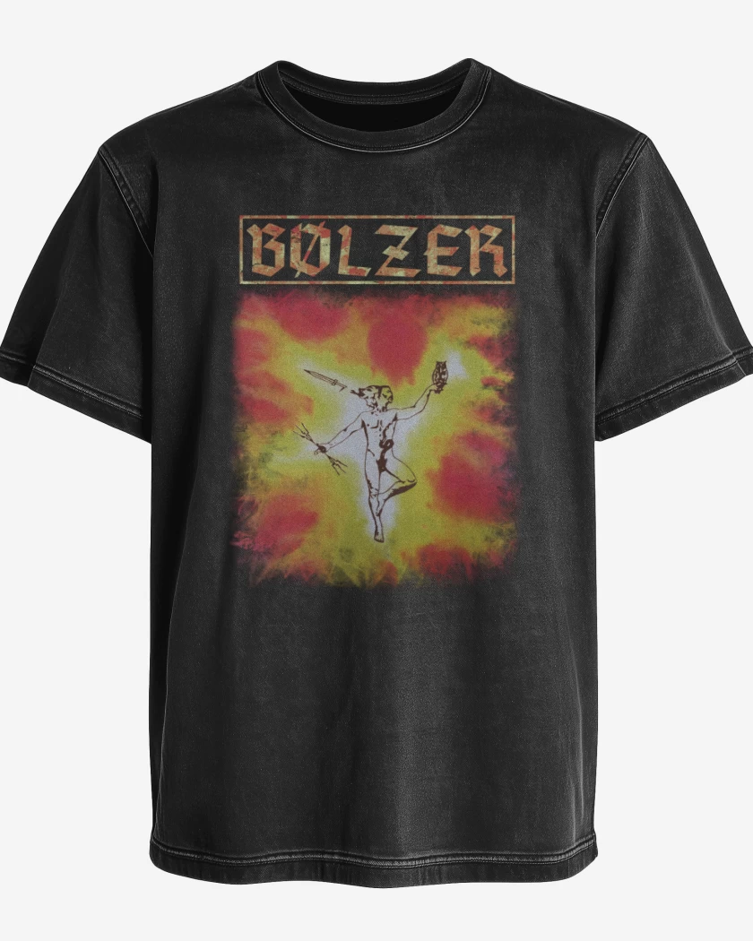 Polera desgastada Negro de Bolzer Hero