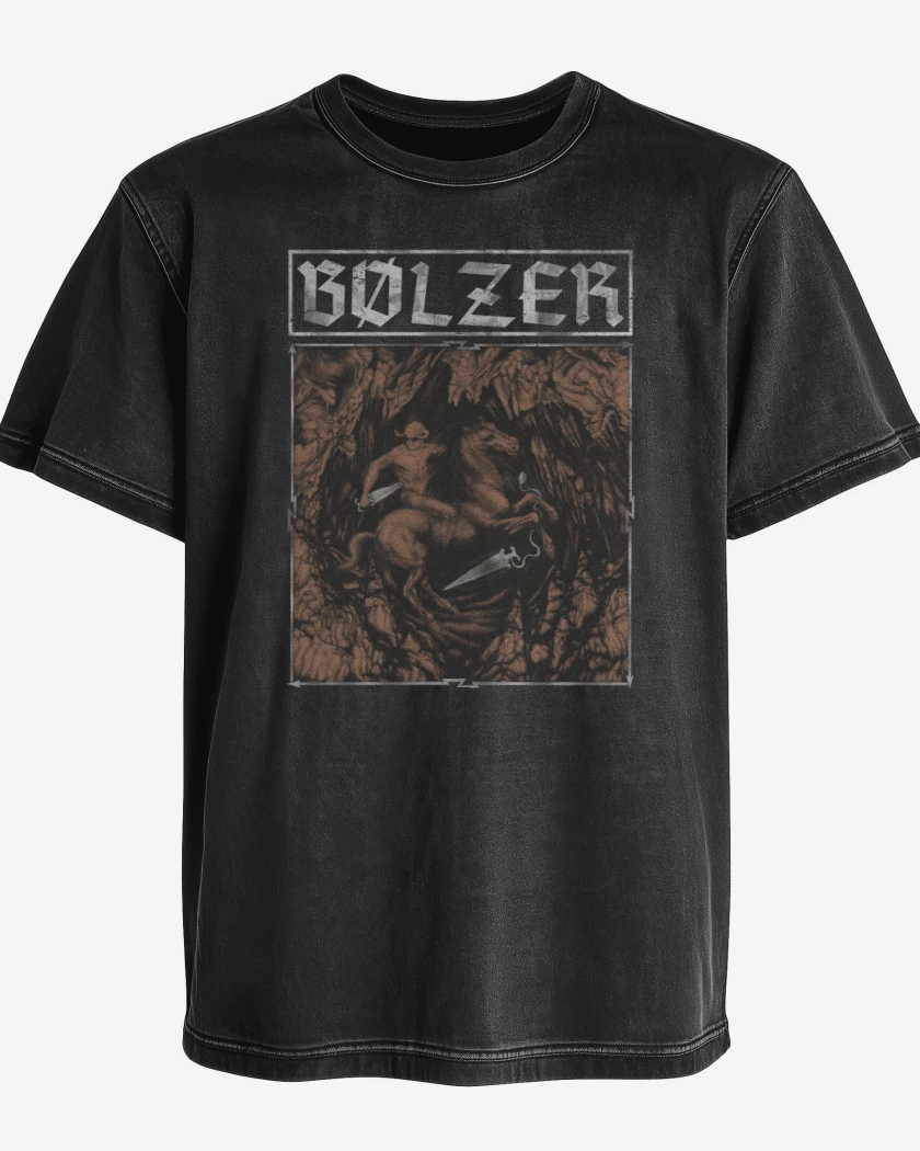 Polera desgastada Negro de Bolzer Soma