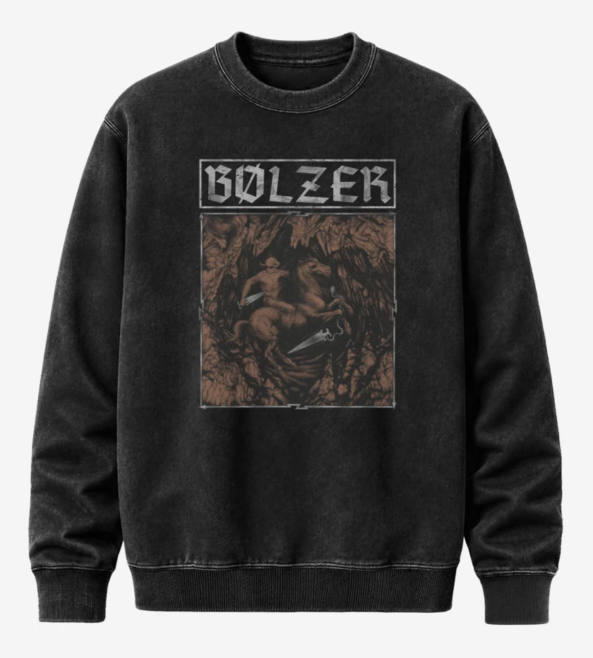Poleron Polo Acid Wash Negro de Bolzer Soma