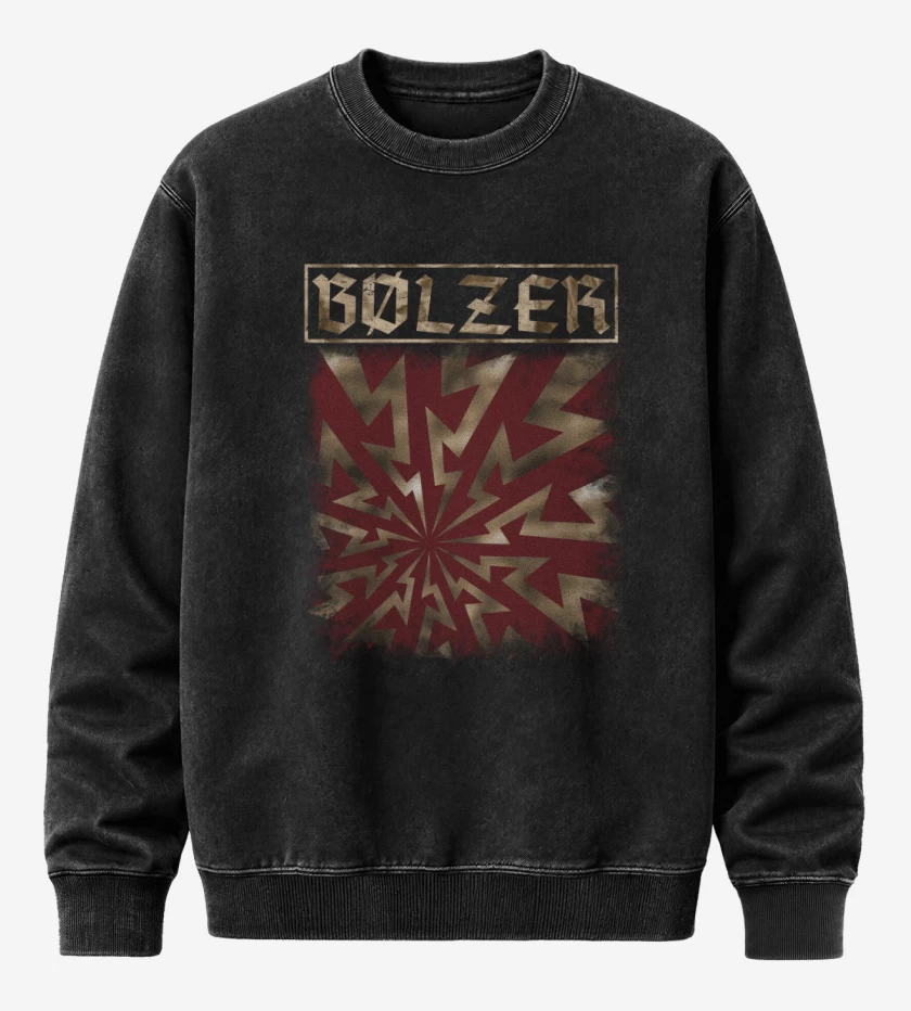 Poleron Polo Acid Wash Negro de Bolzer Lese Majesty
