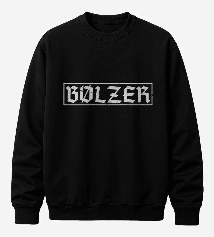 Poleron polo Negro de Bolzer logo 1