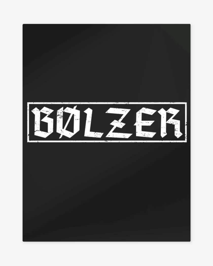 Print metalico Negro de Bolzer logo 1