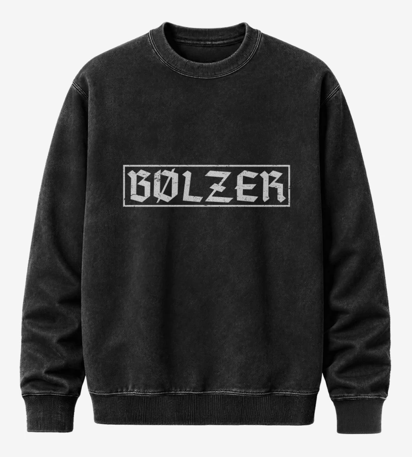 Poleron Polo Acid Wash Negro de Bolzer logo 1