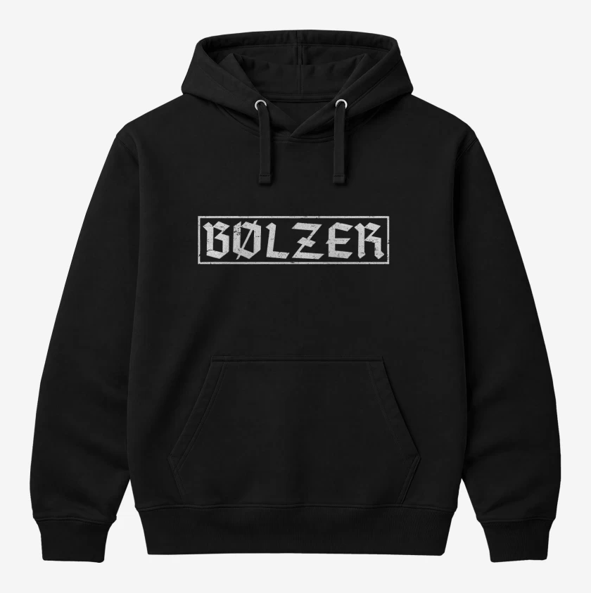 Polerón Canguro Negro de Bolzer logo 1
