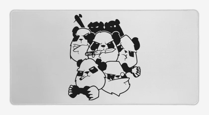 Mouse pad Gamer Blanco de Pandas