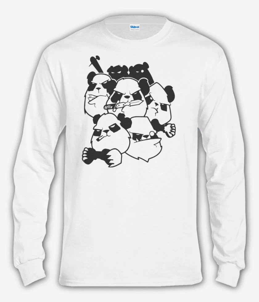 Polera manga larga Blanco de Pandas