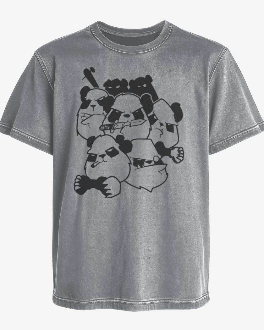 Polera desgastada Pandas