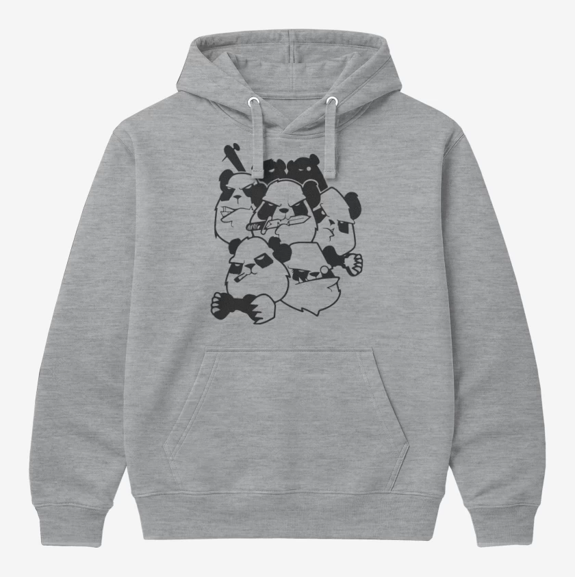 Polerón Canguro Gris Melange de Pandas