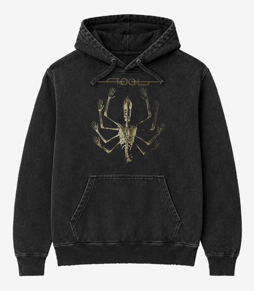 Poleron Canguro Acid Wash Negro de Tool en Chile