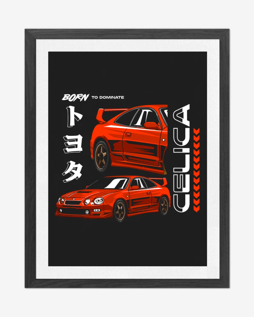 Cuadro decorativo Negro de Celica Toyota