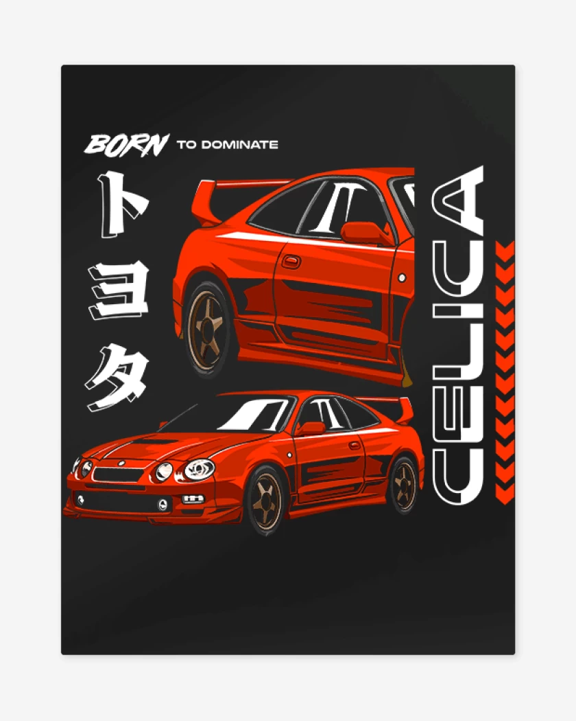 Print metalico Celica Toyota