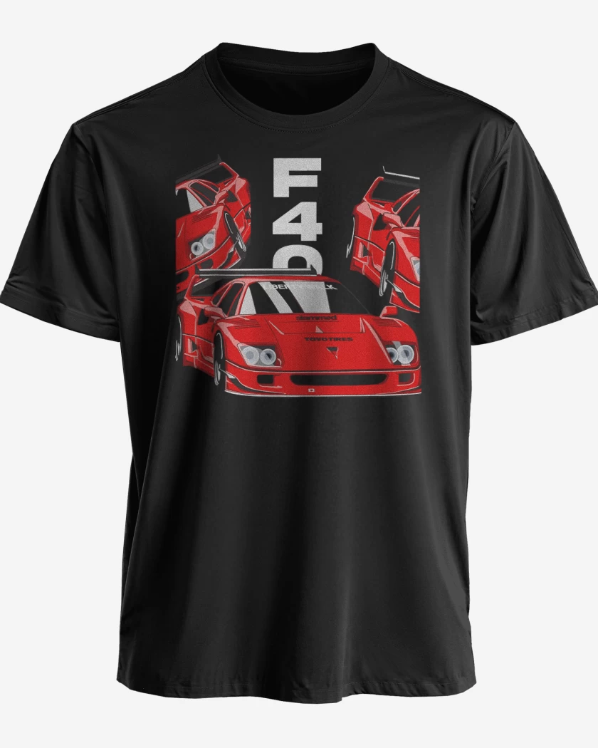 Polera premium Negro de F40 Ferrari