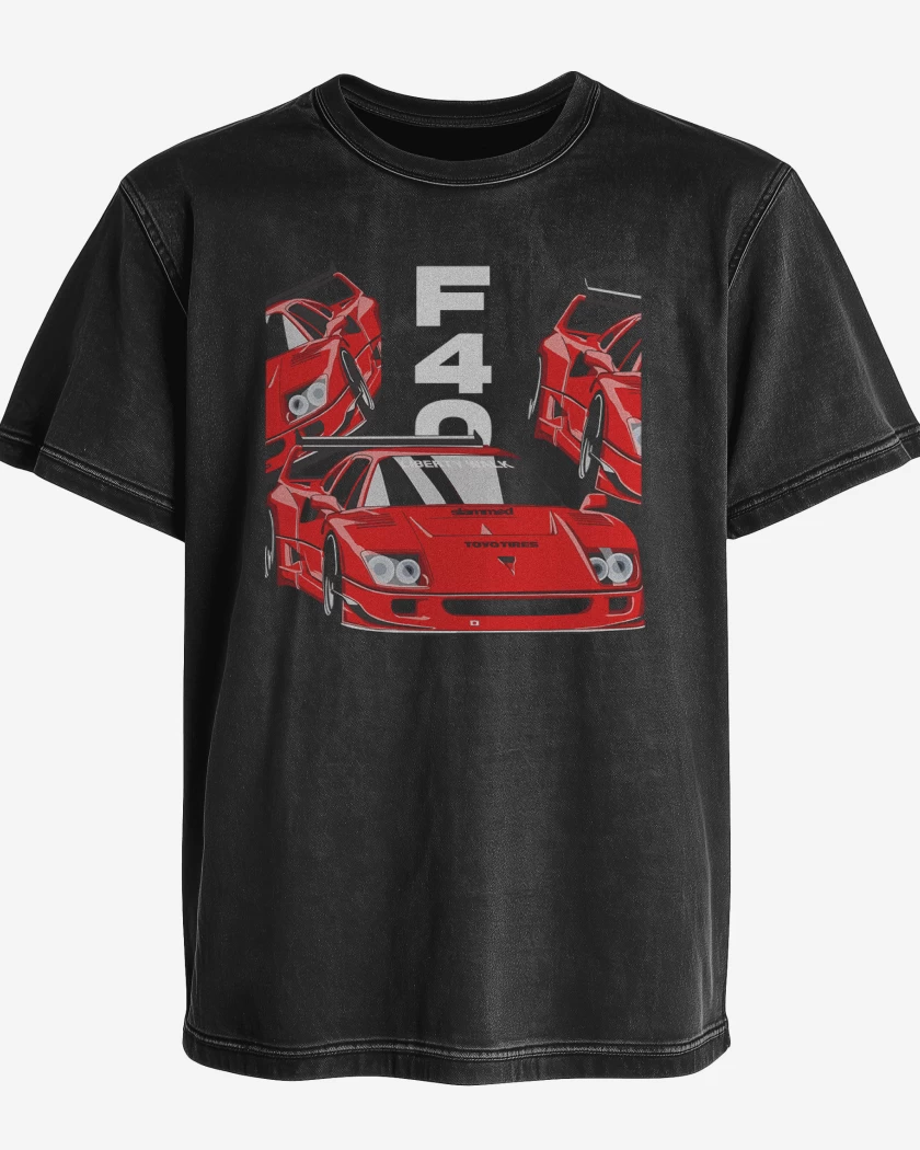 Polera desgastada F40 Ferrari