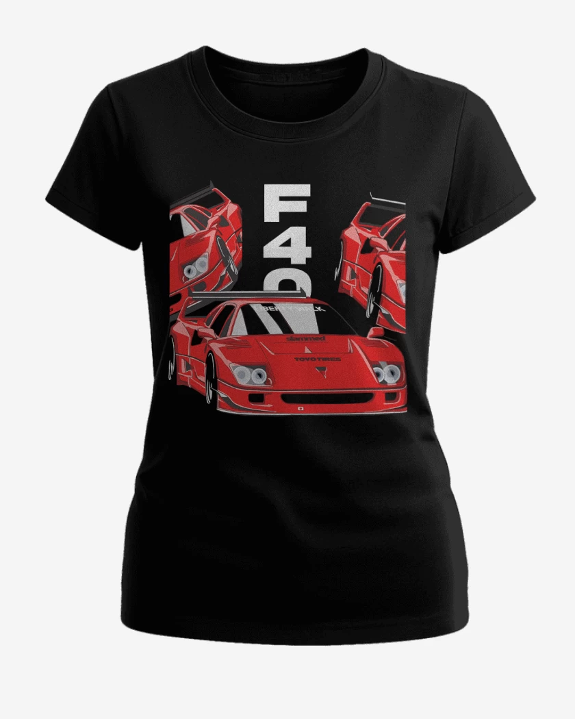 Polera de Mujer Negro de F40 Ferrari