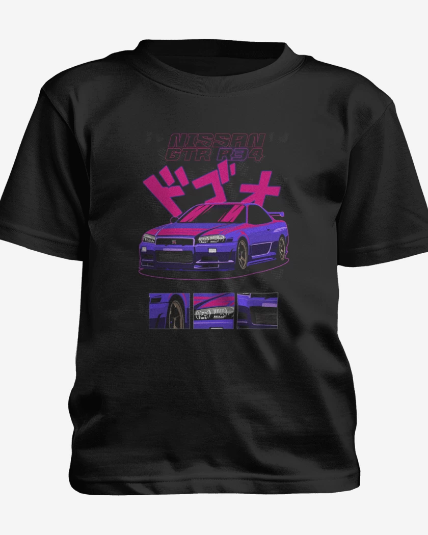 Polera de niño Negro de GTR 34