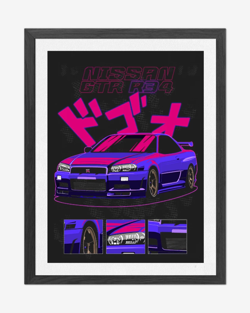 Cuadro decorativo Negro de GTR 34