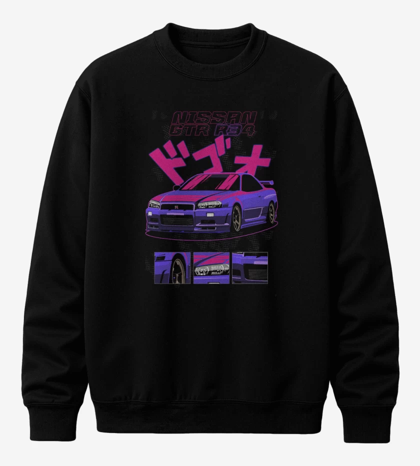 Poleron polo Negro de GTR 34
