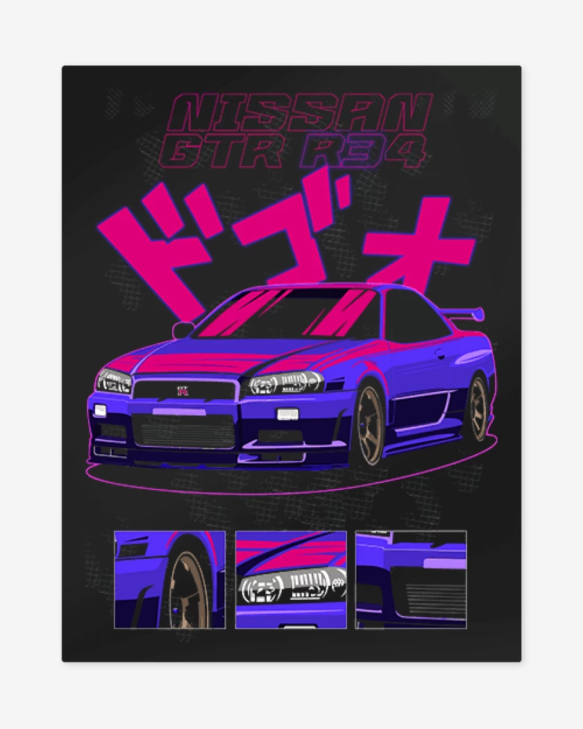 Print metalico Negro de GTR 34