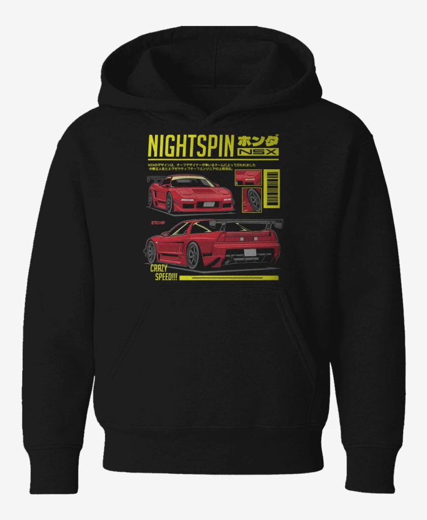 Poleron de niño Negro de Honda NSX