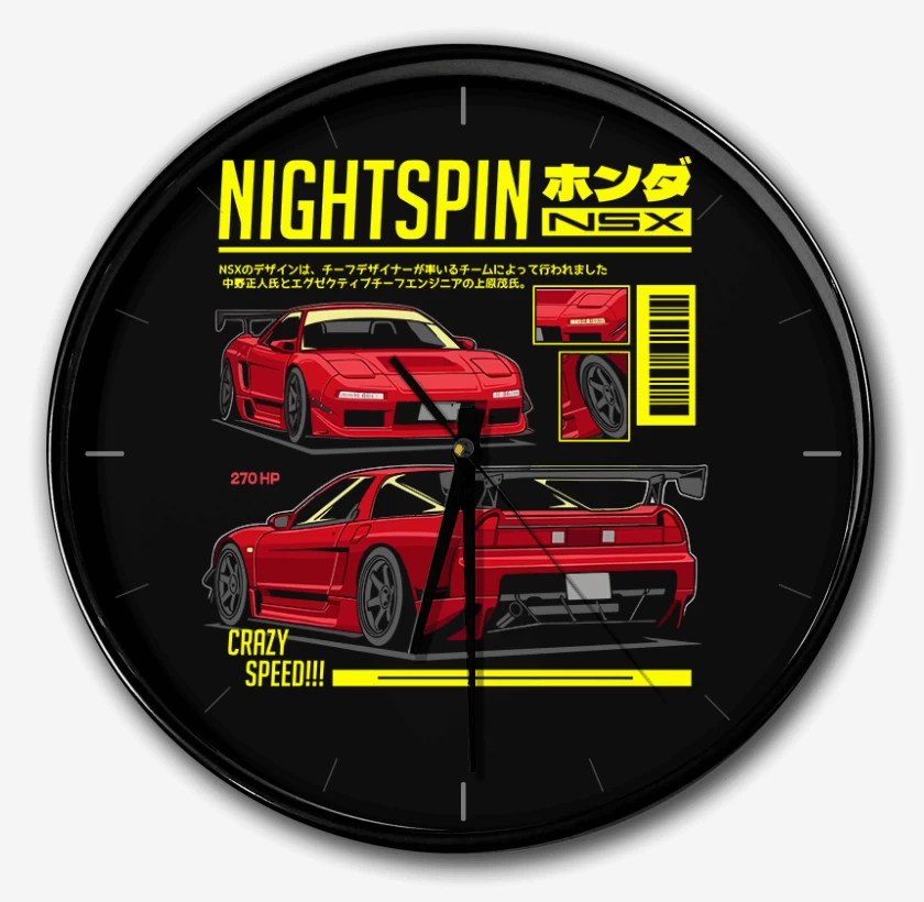 Reloj Negro de Honda NSX