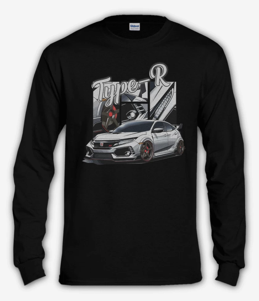 Polera manga larga Negro de Type  R