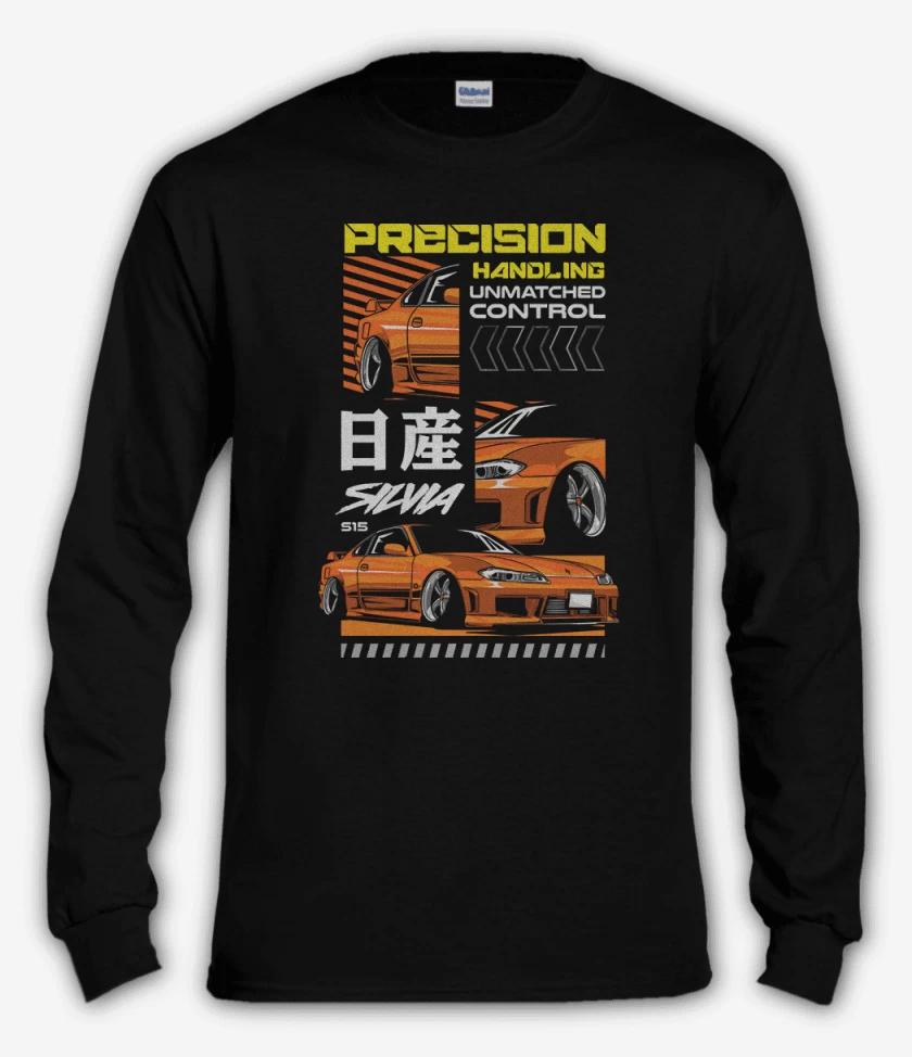 Polera manga larga Negro de Nissan Silvia S15