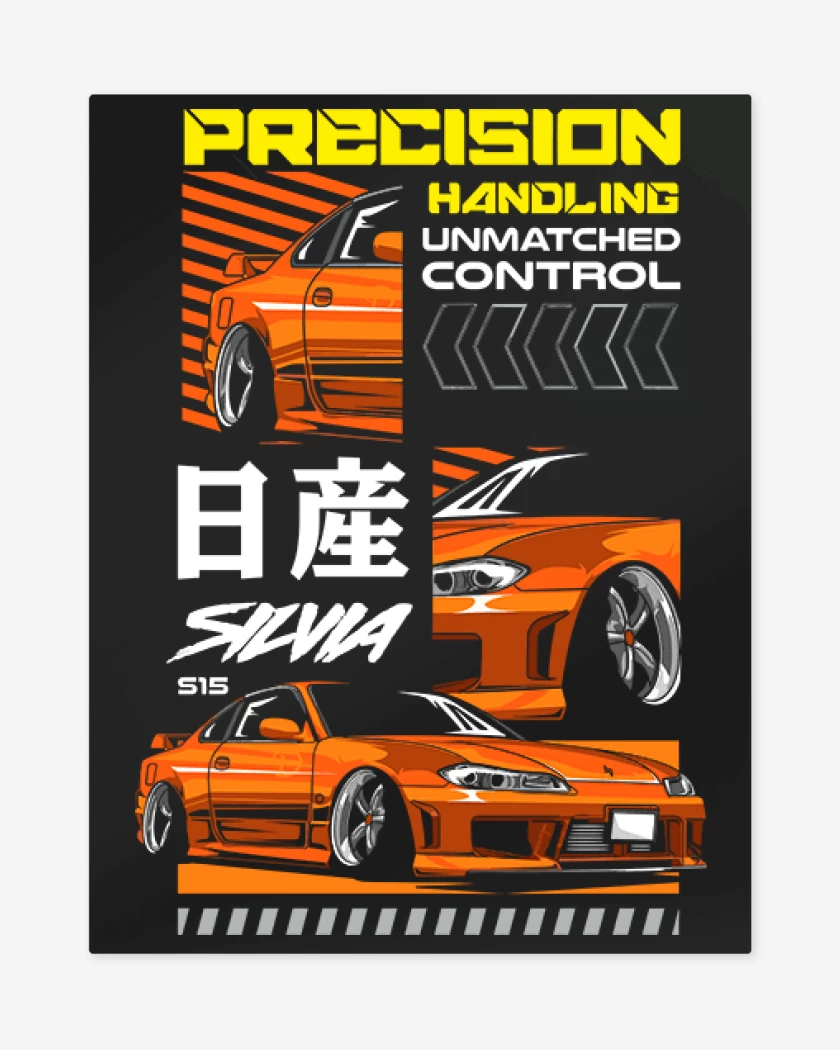 Print metalico Negro de Nissan Silvia S15