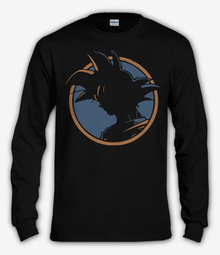 Polera manga larga Negro de Goku 5