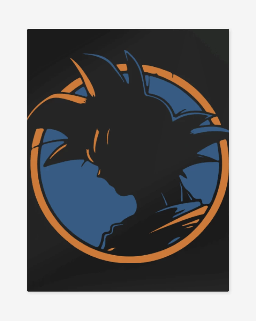 Print metalico Negro de Goku 5