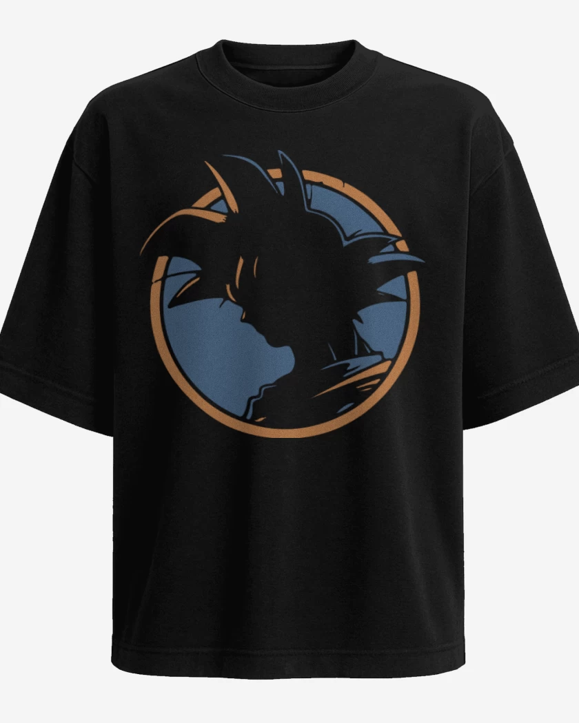 Polera Oversize Negro de Goku 5