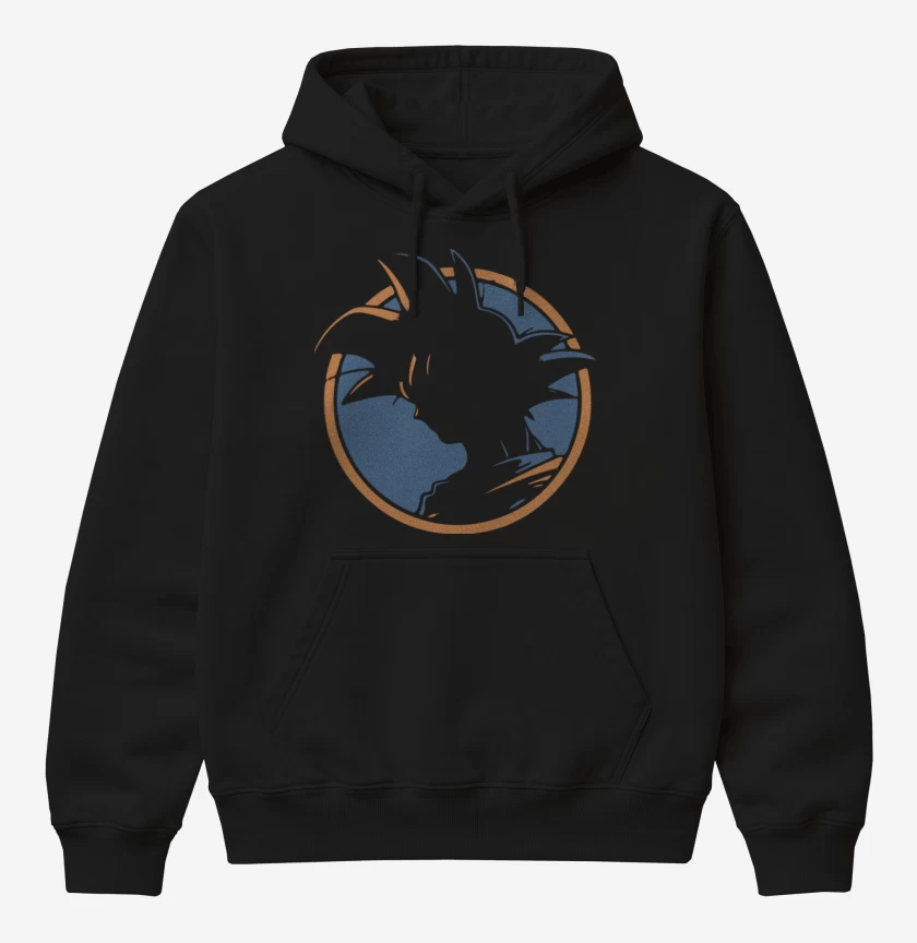 Poleron Canguro básico Negro de Goku 5