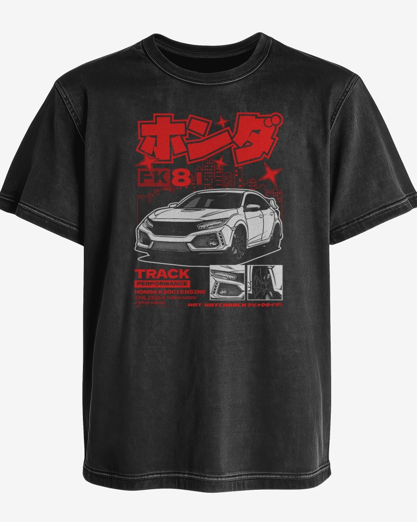 Polera desgastada Honda Type R